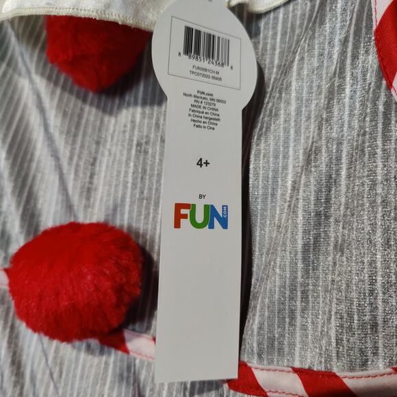 Halloweencostumes Girls Sz M 4+ Pennywise Creepy Clown Costume Carnival Grey Red - Picture 7 of 11